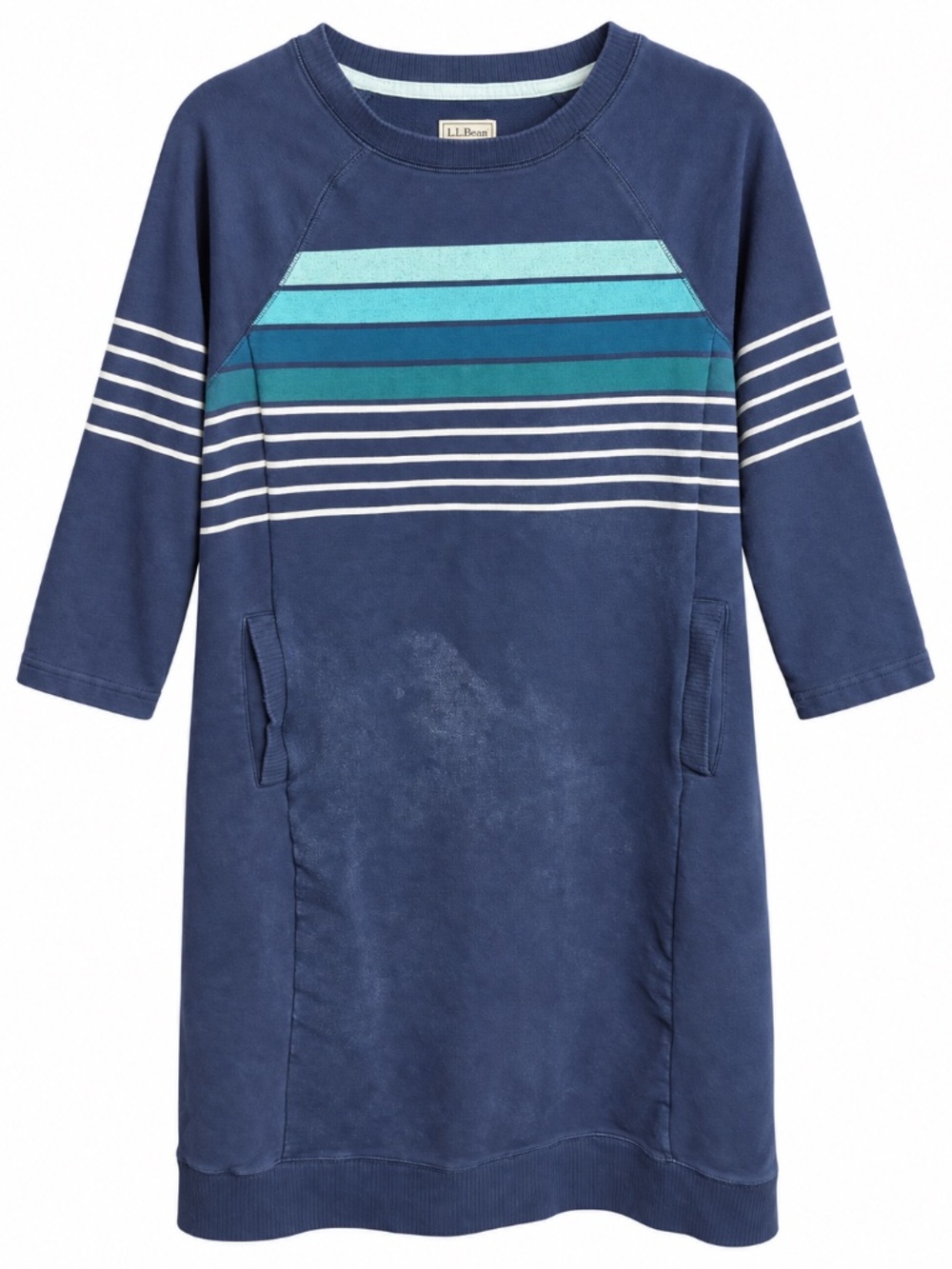 💸 BARGAIN BIN 💸 L.L.Bean Navy Striped Sweatshirt Dress S